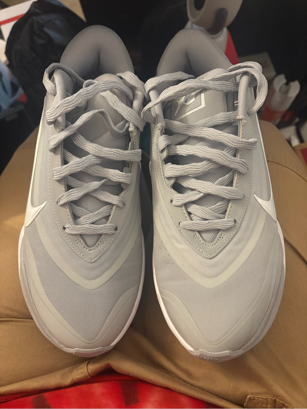 Nike Women’s Light Gray Lace-Up Athletic Sneakers